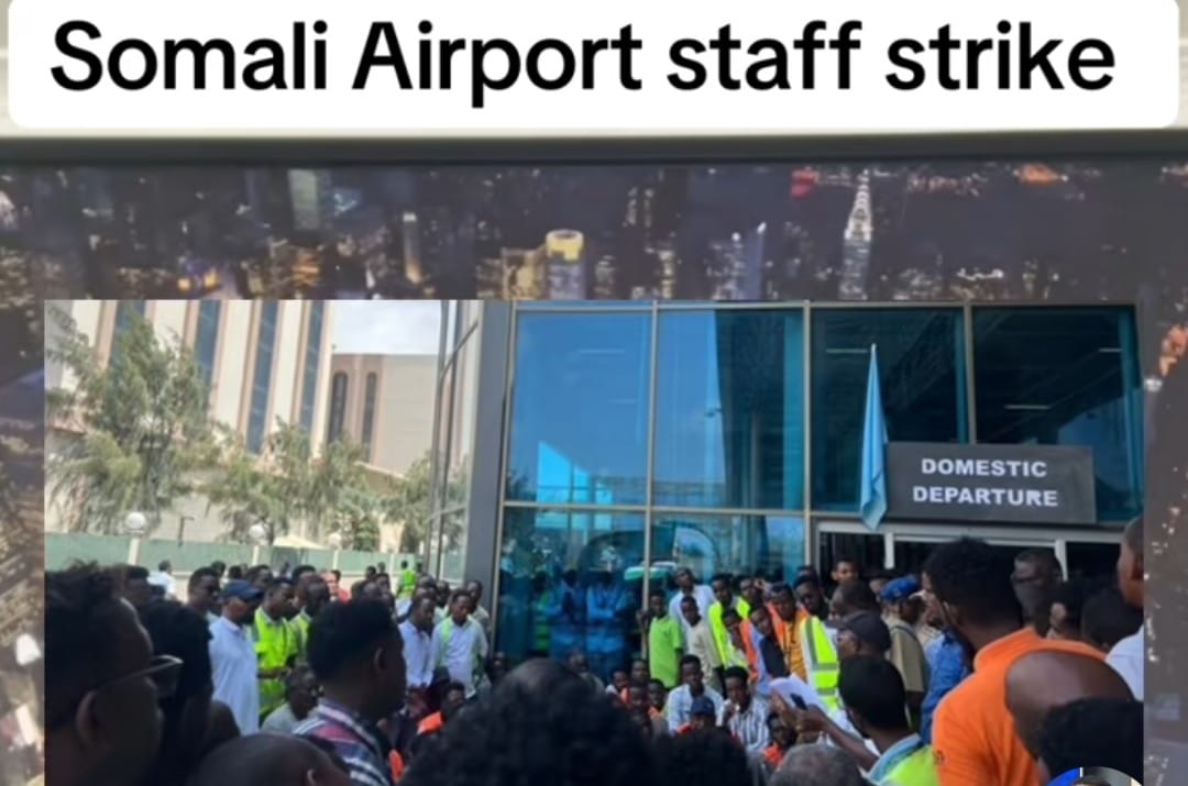 Hundreds of Somali Workers Protest at Aden Ade International Airport Over Job Replacements