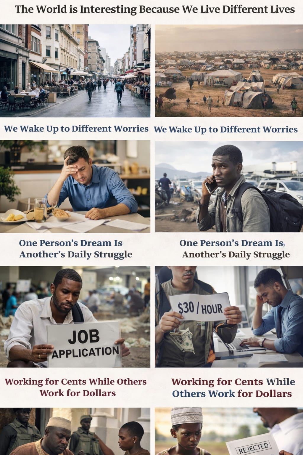 The World Is Interesting Because We Live Different Lives